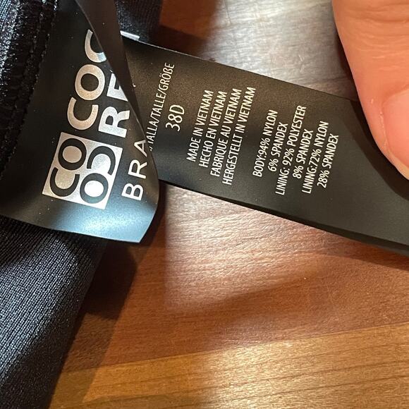 Coco Reef Women's Flourish Underwire Bra-Sized Tankini Top - Black 38D - Picture 2 of 10